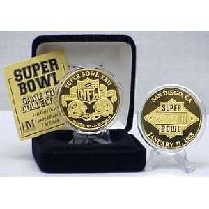 Washington Redskins 24kt Gold Super Bowl XXII Flip Coin  