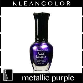 KleanColor Nail Polish Lacquer Metallic Purple Top Clean Manicure 