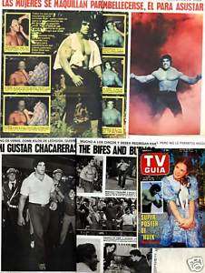 HULK Lou Ferrigno BILL BIXBY CLIPPINGS 50 pictures.  