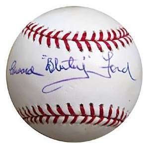  Edward Whitey Ford Autographed/Signed Baseball: Sports 