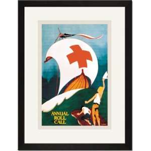   Framed/Matted Print 17x23, Red Cross Annual Roll Call