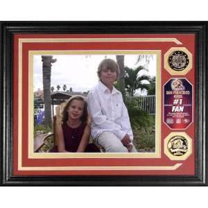 San Francisco 49ers   #1 Fan   Personalized Photo Mint with 2 Gold 