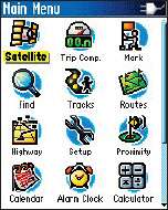 The main menu feature icons. View larger .