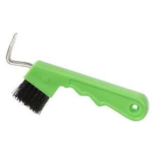  Tough 1 Easy Grip Hoof Pick/Brush Combination   Neon Green 