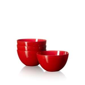   Sized Soup/Cereal Bowl Set of 4, Ketchup:  Kitchen & Dining