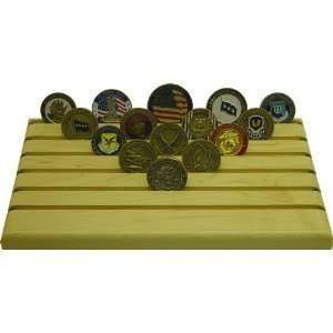  48 Coin, Military Challenge Coin Display, Maple, Natural 