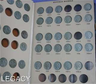 ALMOST COMPLETE BUFFALO NICKELS 53 COINS NICE BOOK (IEI  