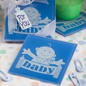  Huggable Baby Design Coasters   Pink or Blue: Baby