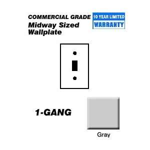   GY Wallplate 1 Gang Toggle Midway Size Nylon   Gray