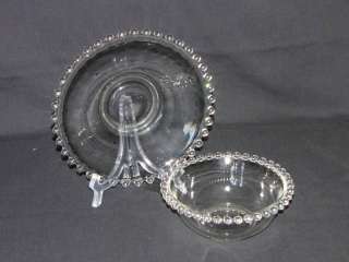 Imperial Glass Crystal Candlewick Mayonnaise Bowl/Plate  
