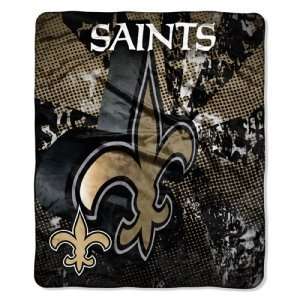 New Orleans Saints Grunge Micro Raschel Blanket 