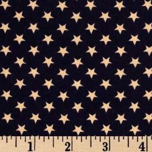  43 Wide Banner Day Stars Navy Fabric By The Yard: jo 