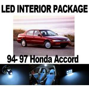 Honda Accord 1994 1997 WHITE 8x SMD LED Interior Bulb Package Combo 