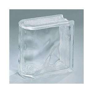   Daltile Glass Block Clear 8 x 8 Icescapes Endblock