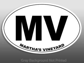 Oval MV Marthas Vineyard Sticker   decal marthas mass  