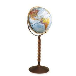  Treasury Floor Stand Globe, 12 Diameter, Walnut/Metal 