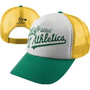 Oakland Athletics Front Gate Mesh Snapback Adjustable Hat:  