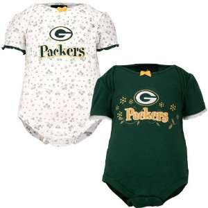  Green Bay Packers Green & Print Infant Girls 2 Pack Double 