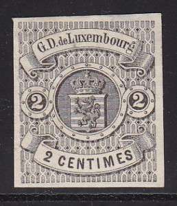 Luxemburg 1859 2C black MINT Large Margins  