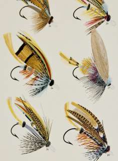 Marbury 1892 Fishing Flies Print. Salmon Flies  