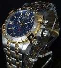 Invicta Mens Sea Thunder Chronograph Two Tone Stainless Steel Blue 