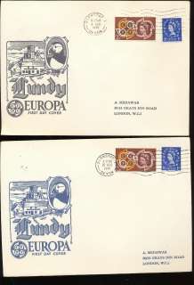 Lundy Jethou IOM Triangulars Europa 1960s Covers (8)+ Stamps(145 