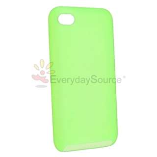   Silicone Gel Skin Case Cover+Privacy Film for iPod Touch 4th Gen 4 G