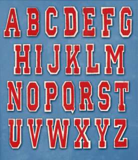 Fabric Iron on American style Alphabet Letters  