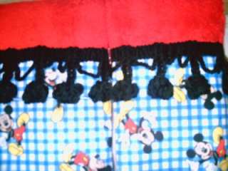   Gingham Mickey Mouse 6 Pc Thick Sassy Home Decor Crafted New  
