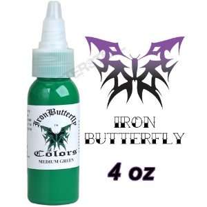  Iron Butterfly Tattoo Ink 4 OZ MEDIUM GREEN NEW dark 