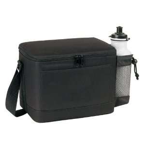  Fantasybag Insulated 6 Pack Cooler W/ Bottle Holder Black 