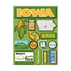   Setters Dimensional Stickers 4.5X6 Sheet   Iowa Iowa