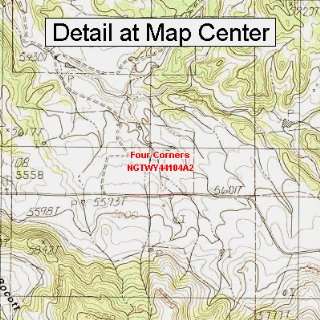  USGS Topographic Quadrangle Map   Four Corners, Wyoming 