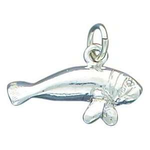  Sterling Silver Manatee Charm Jewelry