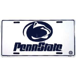 Penn State Metal License Plate Embossed 
