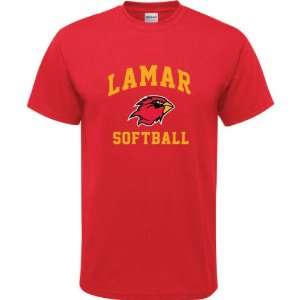Lamar Cardinals Red Youth Softball Arch T Shirt:  Sports 
