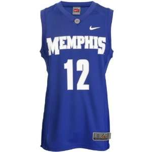  Nike Memphis Tigers #12 Royal Blue Replica Basketball 