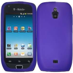  Dark Purple Silicone Jelly Skin Case Cover for Samsung Exhibit 