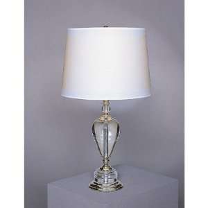  Lucidity Table Lamp in Lead Crystal with Silver Plated 