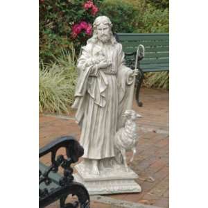 Jesus, The Good Shepherd Garden Statue 