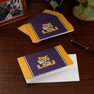  LSU Tigers 10 Pack Color Block Folded Note Cards Sports 