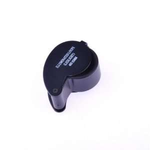   40X 25mm LED 6 Shaped Jewelry Loupe Magnifier Black: Home Improvement