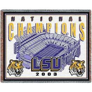 Louisiana State Univ National Champs   69 x 48 Blanket/Throw   LSU 