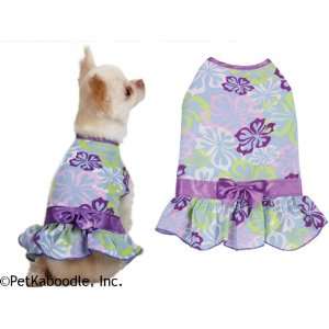   Print Belted Bow Spring Summer Dog Sundress Dress Sm/Med: Pet Supplies