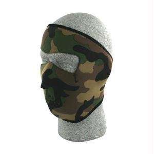  Zan Headgear Full Face Neoprene Mask Woodland Camouflage 