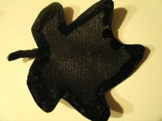 Vintage Millinery Flower Hat Pad Silk Velvet K17 Black  