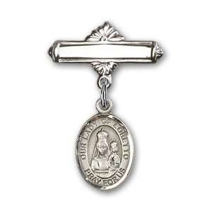   Loretto Charm and Polished Badge Pin O/L of Loretto is the Patron