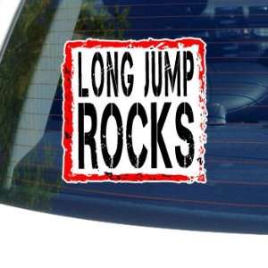  Long Jump Rocks   Window Bumper Laptop Sticker: Automotive