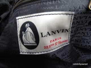 Lanvin Navy/Black Fabric Relaxed Lg Bowling Style Bag  