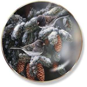   Wild Wings Songbird Plates   Winter Gems Junco Patio, Lawn & Garden